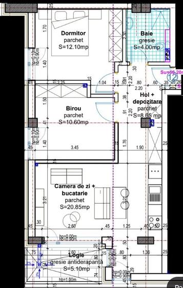 Apartament cu 2 camere în Baciu