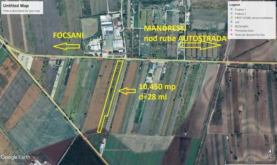Teren Construcții intravilan de 10450 mp, în Exterior Vest