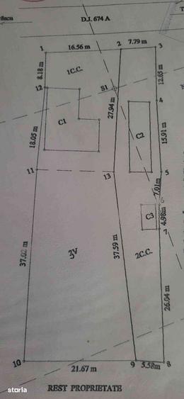 Casă cu 3 camere cu Teren 2186 Mp în Central