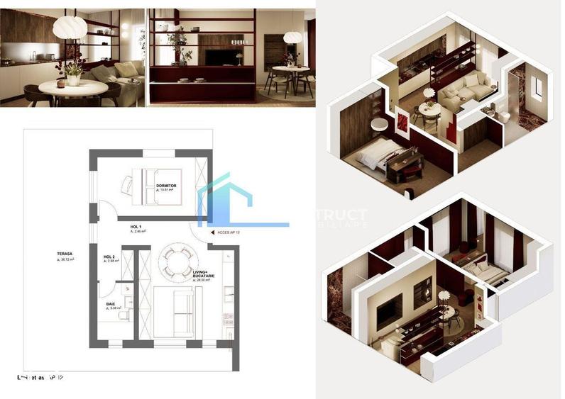 Apartament cu 2 camere în Ronaț