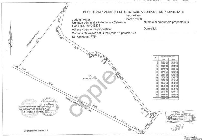 Teren de 47500 mp, în Central