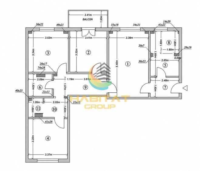 Apartament cu 4 camere semidecomandat în Tineretului