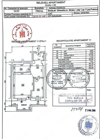 Apartament cu 2 camere decomandat în Central