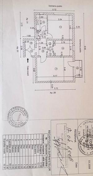 Apartament cu 2 camere decomandat în Micro 5