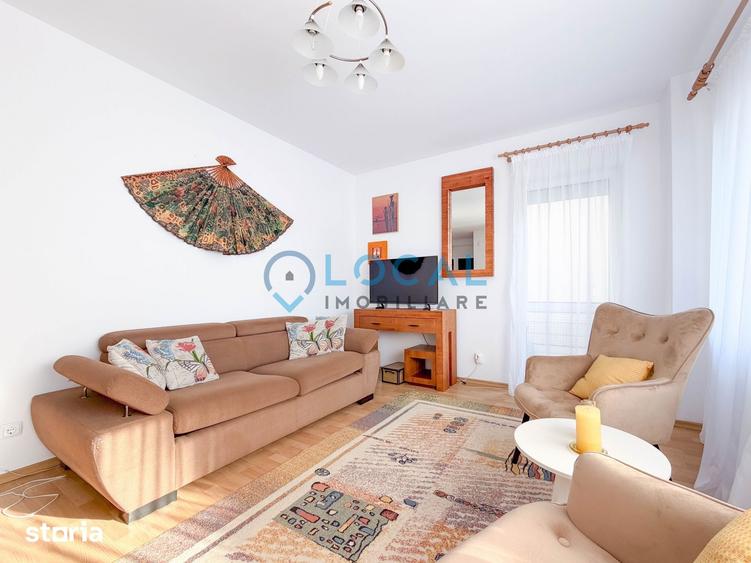 Apartament cu 2 camere semidecomandat, mobilat în Plopilor