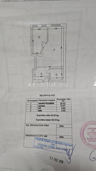 Apartament cu 2 camere în Tătărași