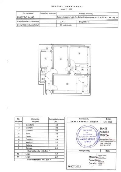 Apartament cu 3 camere semidecomandat, mobilat în Dorobanți