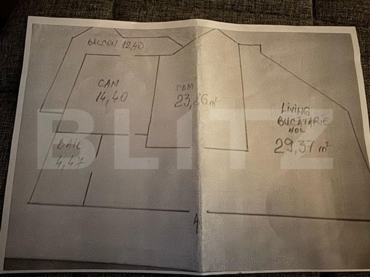 Apartament cu 2 camere decomandat, mobilat în Central