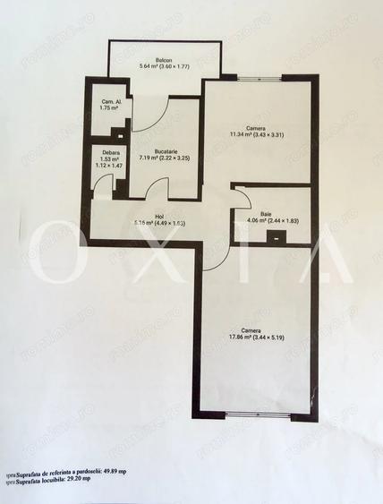 Apartament cu 2 camere decomandat în Mircea cel Bătrân