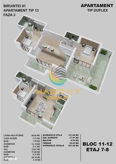 Penthouse, 4 camere, finalizat, 5 minute metrou Berceni - 1