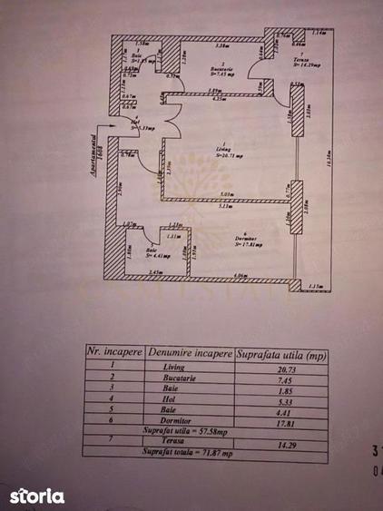 Apartament cu 2 camere decomandat, mobilat în Văcăresti