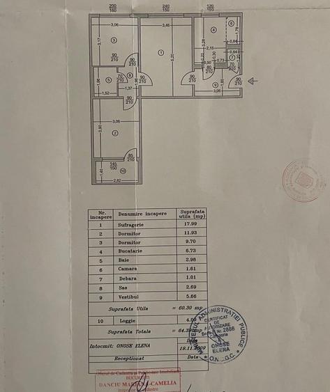 Apartament cu 3 camere semidecomandat în Apărătorii Patriei