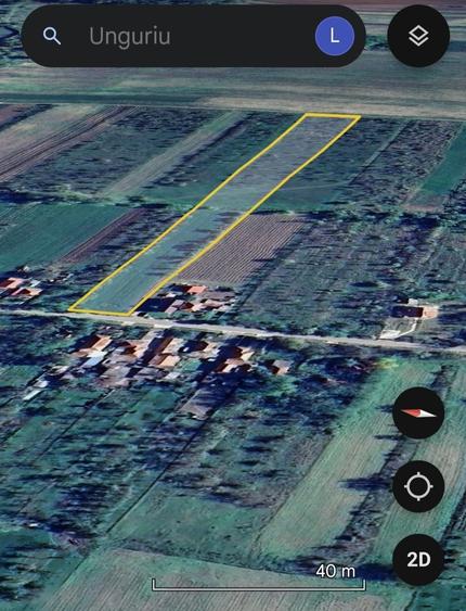 Teren de 10000 mp, în Unguriu