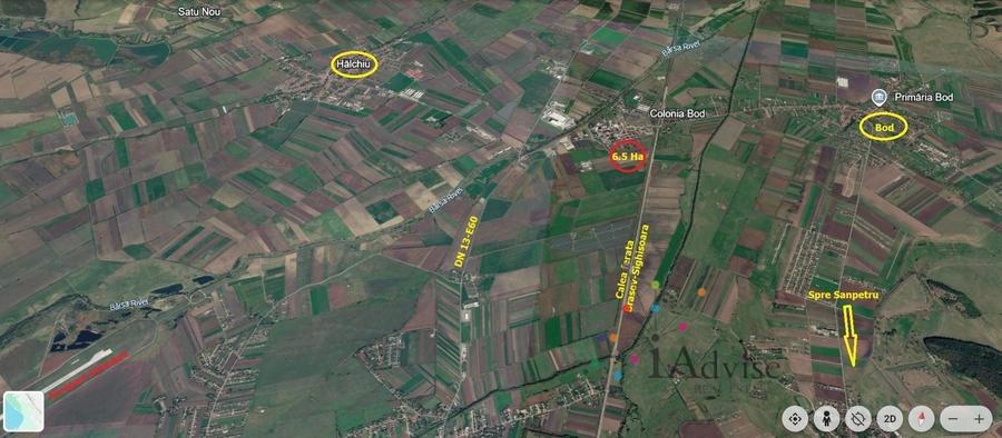 Teren agricol intravilan de 65000 mp, în Bod
