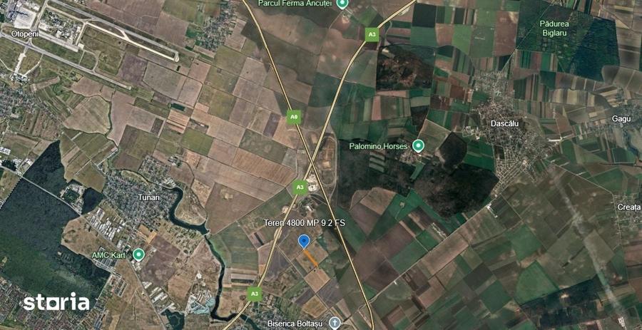 Teren de 4800 mp, în Ștefăneștii de Jos