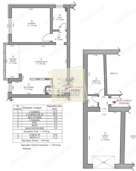 Apartament cu 2 camere, mobilat în Ștrand