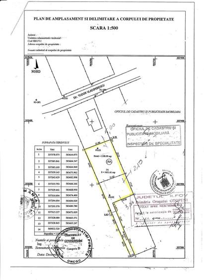 Teren de 1188 mp, în Odăi