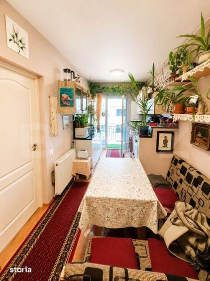 Apartament decomandat, mobilat si utilat, 32,5 mp utili, balcon - 2