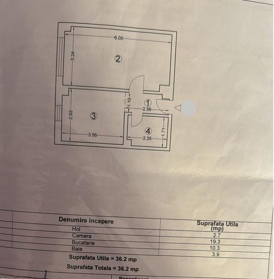 Garsonieră decomandată în Inel II