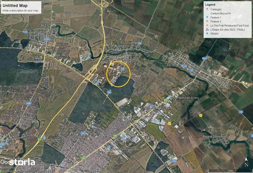 Teren de 2000 mp, în Ștefăneștii de Jos