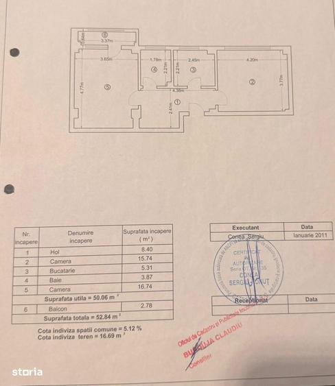 Apartament cu 2 camere decomandat în Păcii