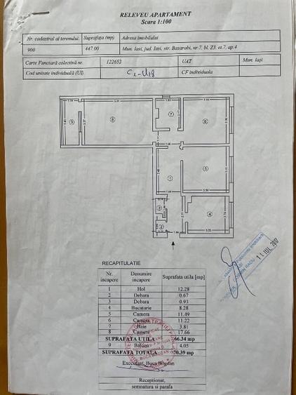 Apartament cu 3 camere decomandat, mobilat în Alexandru cel Bun