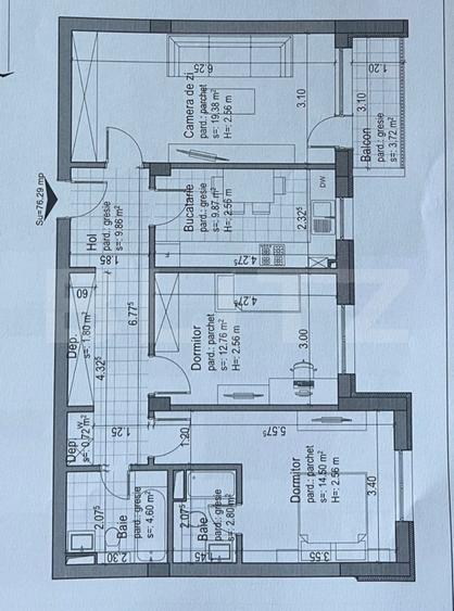 Apartament nou, impecabil, structura mare 76 mp Tractorul - 11