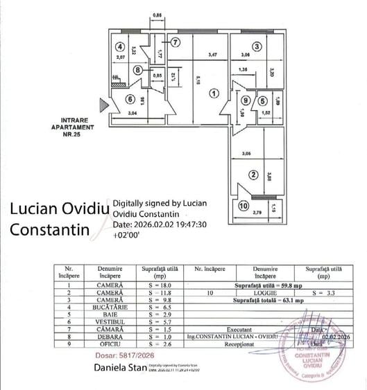 Apartament cu 3 camere în Rahova