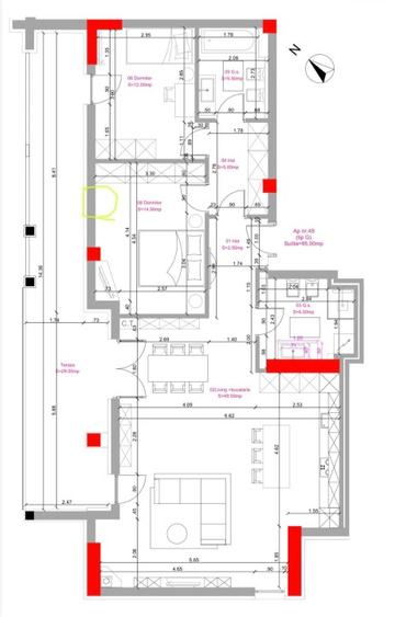 Penthouse 3 camere | 95 mp utili + terasă 29 mp + 2 locuri parcare subteranta |  - 9