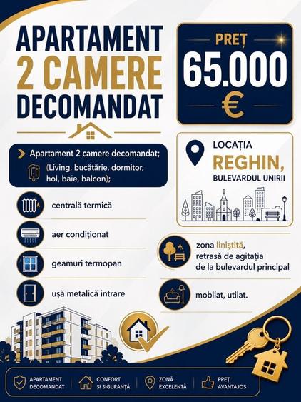 Apartament cu 2 camere decomandat în Central