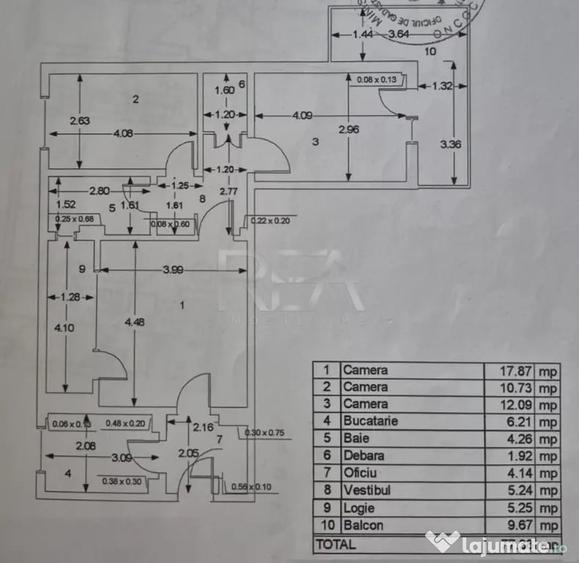 Apartament cu 3 camere semidecomandat în Colentina
