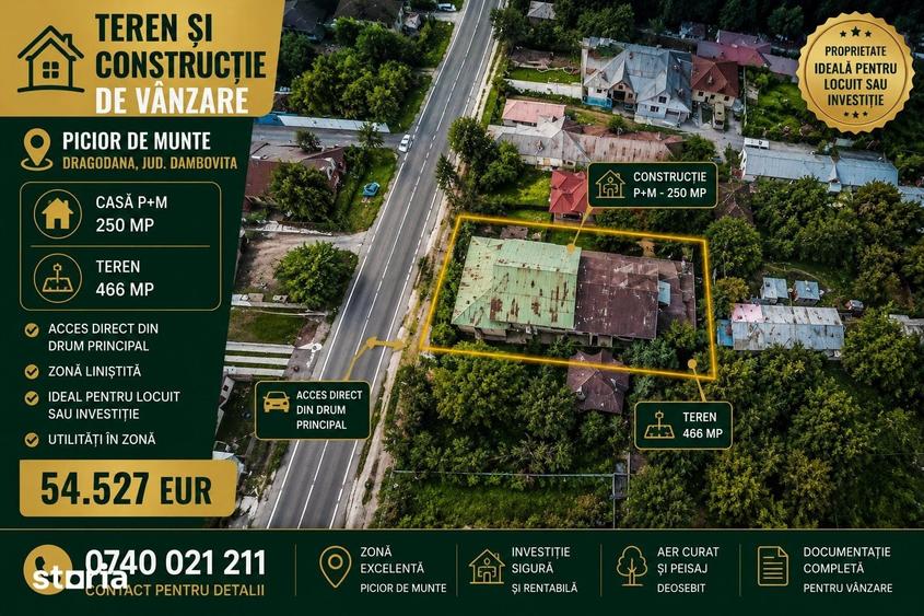 Casă cu 4 camere cu Teren 466 Mp în Dragodana