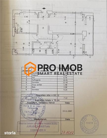 Apartament cu 3 camere decomandat în Bălcescu