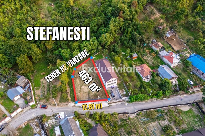 Teren Construcții intravilan de 463 mp, în Ștefănești