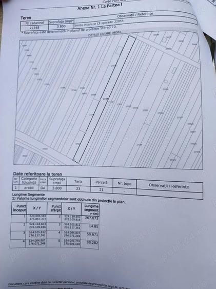 Teren de 5800 mp, în Nanov