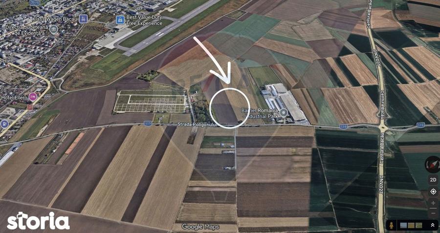Teren intravilan de inchiriat 44700 mp langa centura Bacaului - 1