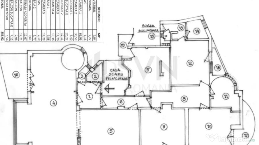 Apartament cu 5 camere decomandat în Victoriei