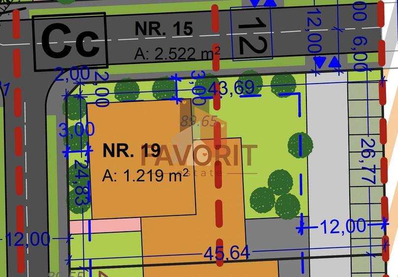 Teren Construcții intravilan de 1219 mp, în Ghiroda
