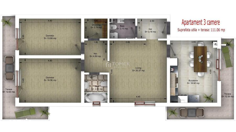 Apartament 3 str.Bacovia in vila cu 6 apartamente - 2