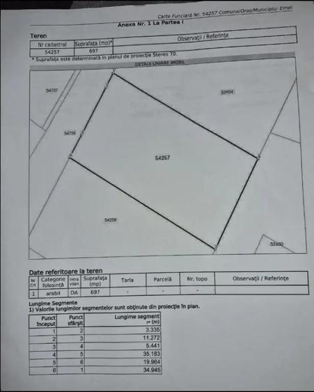 Teren de 697 mp, în Ernei