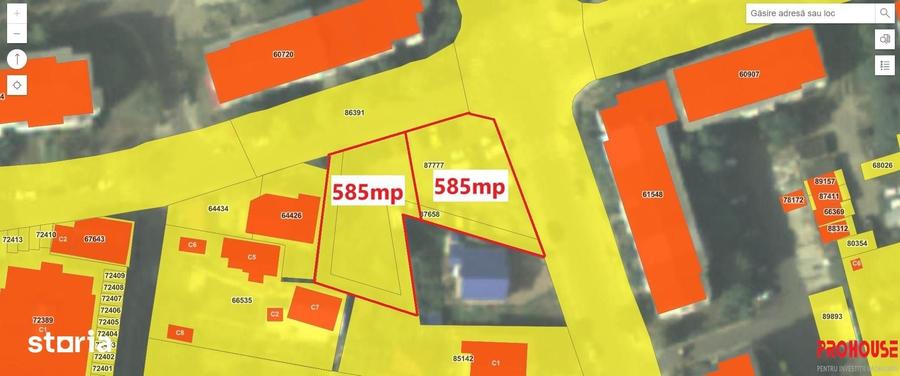 Teren de 585 mp, în Mioriței