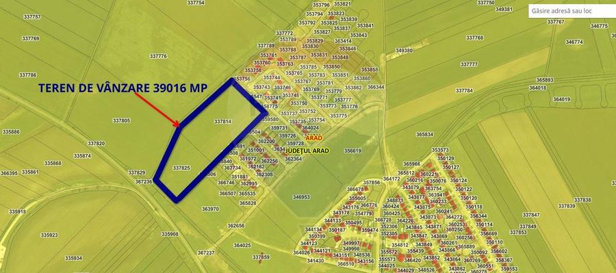 Teren agricol intravilan de 39016 mp, în Exterior Nord