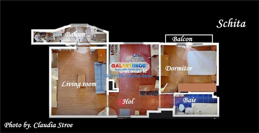 Apartament cu 2 camere decomandat, mobilat în Eroii Revoluției