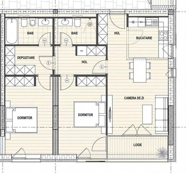 Apartament cu 3 camere decomandat în Herăstrău