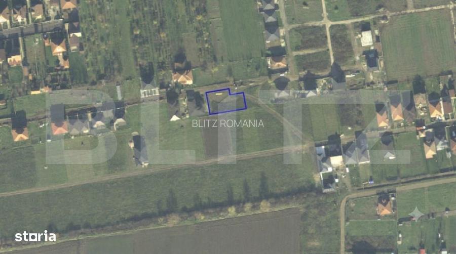 Teren intravilan, 847 mp, front generos de 24 m, zona Paulesti