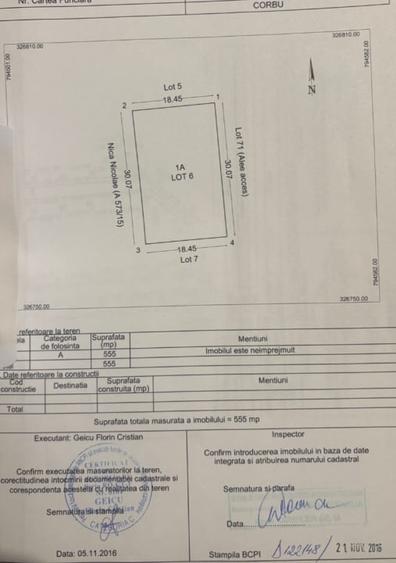 Teren agricol intravilan de 555 mp, în Corbu