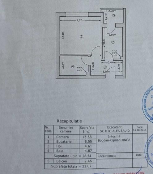 Garsonieră decomandată în Vest
