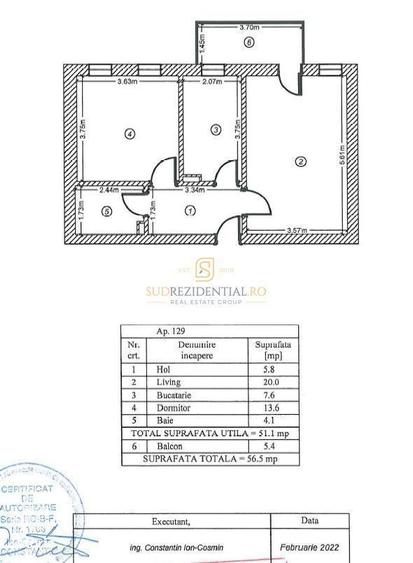 Apartament cu 2 camere decomandat, mobilat în Metalurgiei