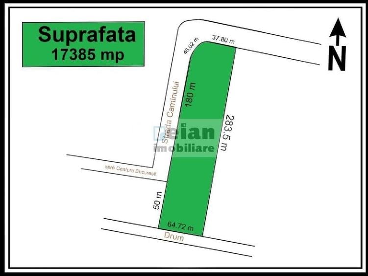 Teren Construcții intravilan de 17400 mp, în Manolache