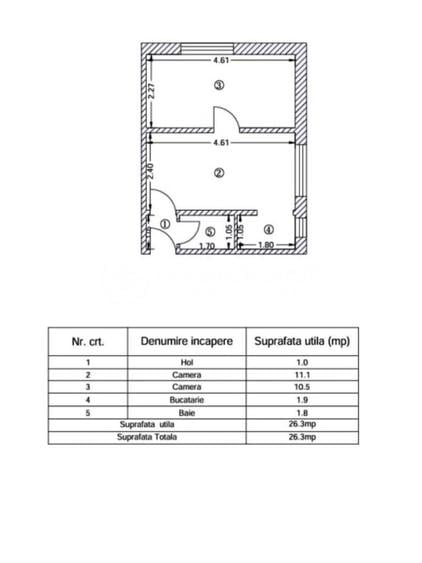Apartament 2 camere 26mp , Tatarasi - 1